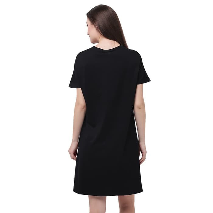 Kaos Wanita Polos Kaos Polos Lengan Pendek Midi - Hitam, Xl