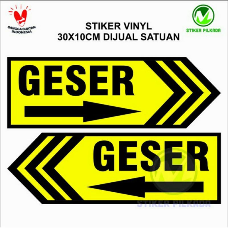 

STIKER VINIL GESER KANAN KIRI 10x30cm (DIJUAL SATUAN)
