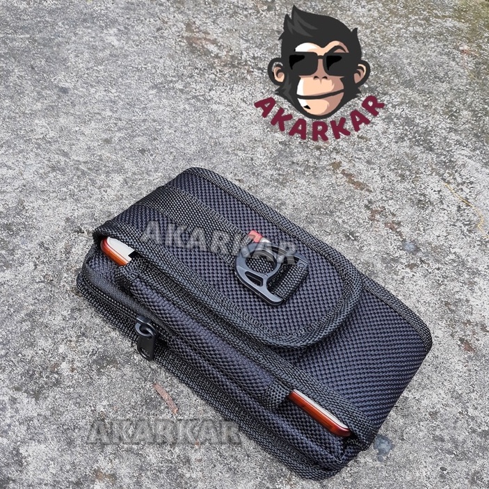 Sarung Hp Tactical 6,5 Inch Dual Slot KanvasTempat Hp Pinggang TNI POLRI SATPAM