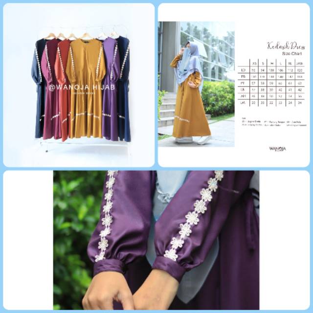 GAMIS KEDASIH ORI WANOJA/Khimar 2 layer/Wanoja Hijab