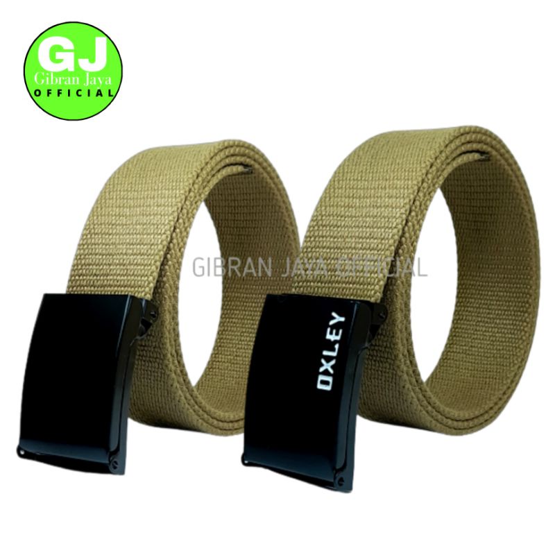 Gesper Ikat Pinggang Size JUMBO 150CM Pria dan Wanita Katun Hitam Polos TEBAL TERMURAH