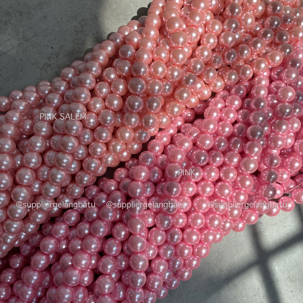MUTIARA BERAT 10 MM SEMUA WARNA LENGKAP MUTSIN mutiara sintetis renceng berkualitas