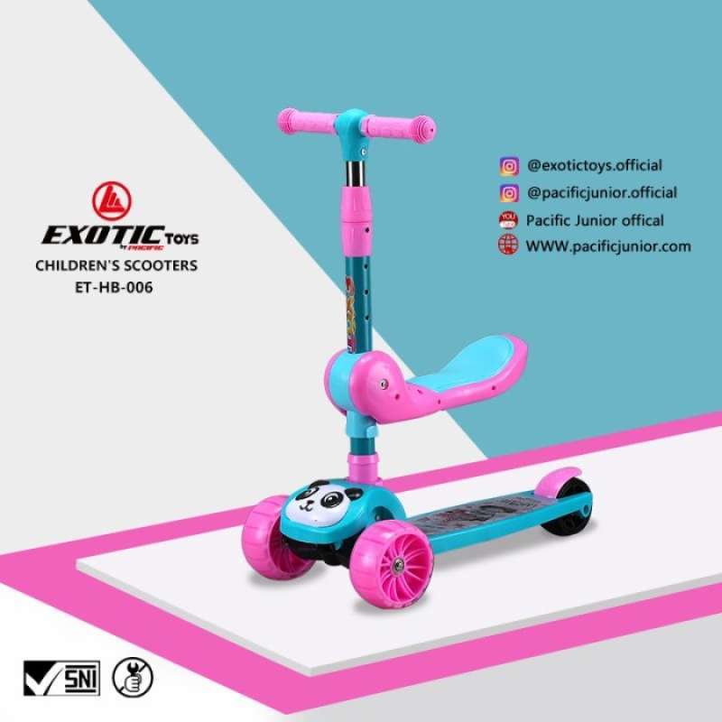Scooter Skuter Anak Otoped Exotic ET HB006 Roda 3 Bisa di Lipat By Pacific-2