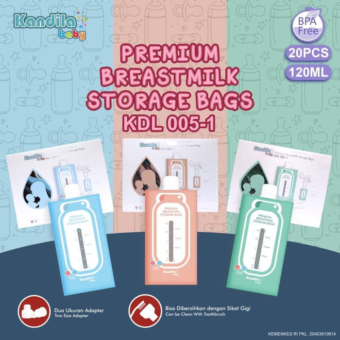 Kandila Premium Breast Milk Storage Bag Kantong Asi 120 ML