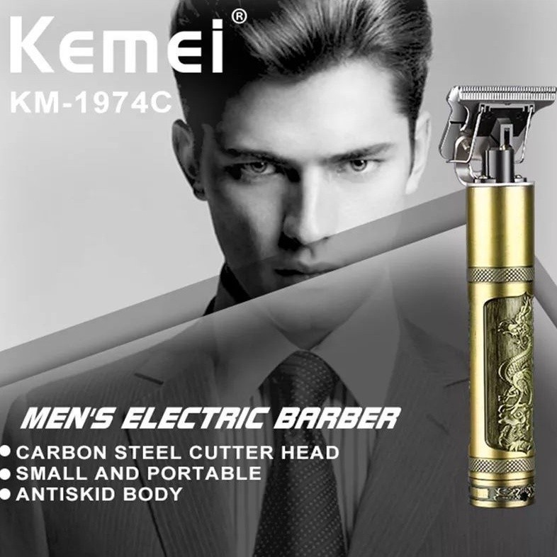 Alat Cukur/cukuran/mesin cukur Rambut Kemei KM 1974C Hair Clipper &amp; Trimmer Charger-ORIGINAL