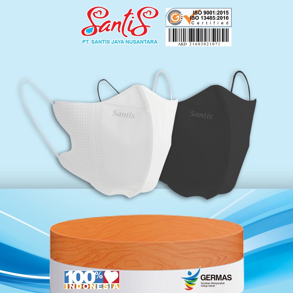 Masker Duckbill MEDIS / Masker Duckbill Santis / Isi 10 Pcs