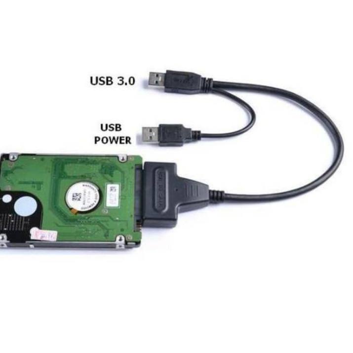 Kabel konektor konverter USB 3.0 to SATA hardisk PC 3.5, HDD Laptop 2.5 internal jadi eksternal