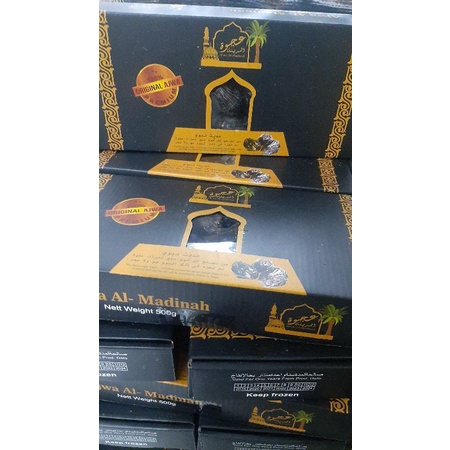 

Kurma Ajwa Jumbo Premium Asli 500g | Kurma Nabi Original saudia arabia