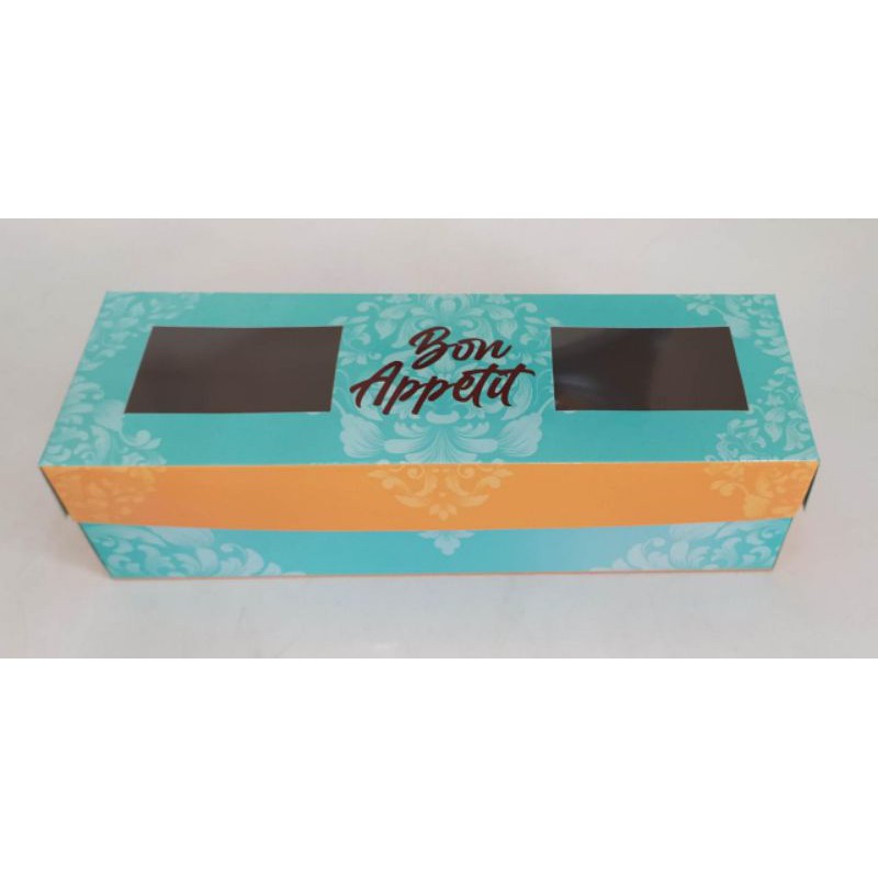 Box Bon Apetit Bolu Gulung 30×10×8cm (Per pcs)