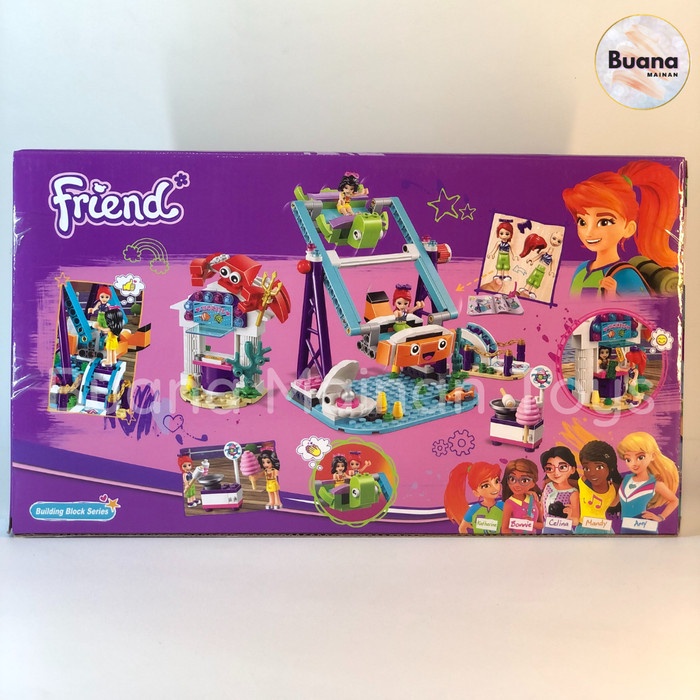 BRICKS LARI FRIENDS WATER PARK THEME MAINAN EDUKASI ANAK CEWE PEREMPUAN BRICK PRINCESS FRIEND 11374