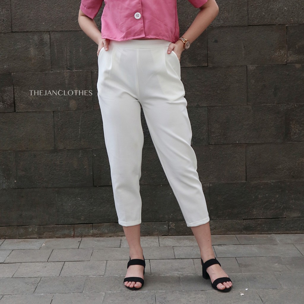 Lossy pant white - Thejanclothes