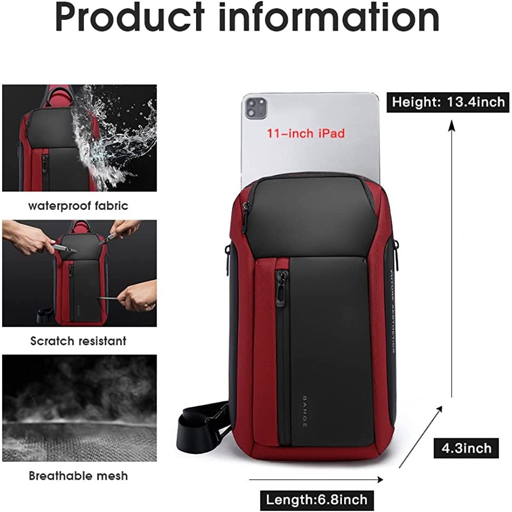 BG7566 Tas Selempang Bange Sling Bag Shoulder Chest Bag Pria Cowok