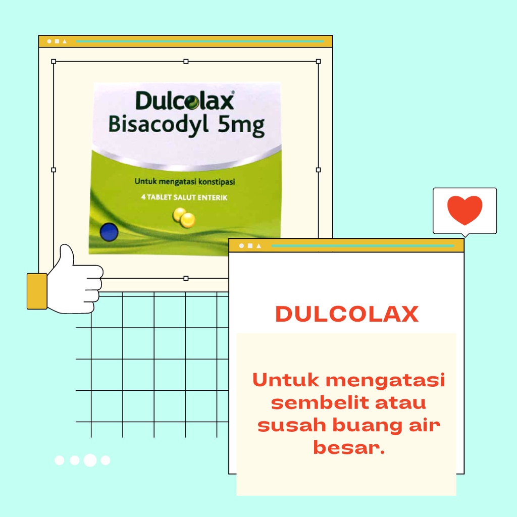 DULCOLAX 5 MG ISI 4 TABLET - SUSAH BAB