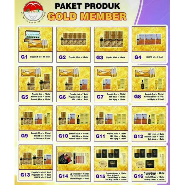 PROPOLIS BIYANG/HGH PAKET GOLD MELIA SEHAT SEJAHTERA