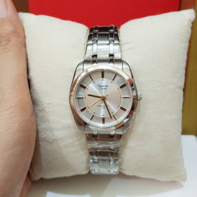 JAM TANGAN WANITA ALEXANDRE CHRISTIE AC 8310 SILVER ORIGINAL