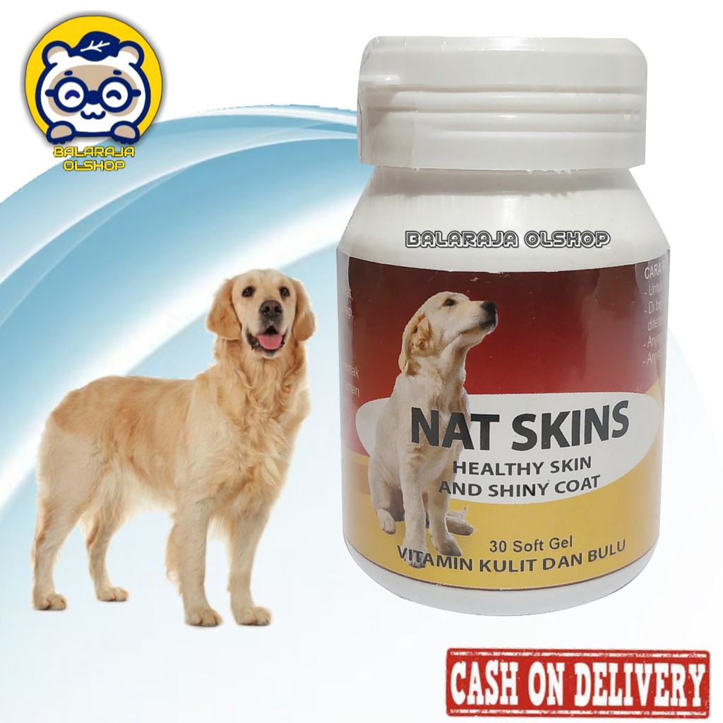 Vitamin Bulu Anjing Puppy Penumbuh Pelebat Bulu Mencegah Rontok - Nat Skins