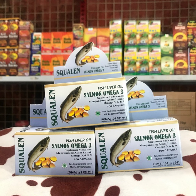 SALMON OMEGA 3 6 9 ( memperkuat daya ingat , liver , kolestrol )