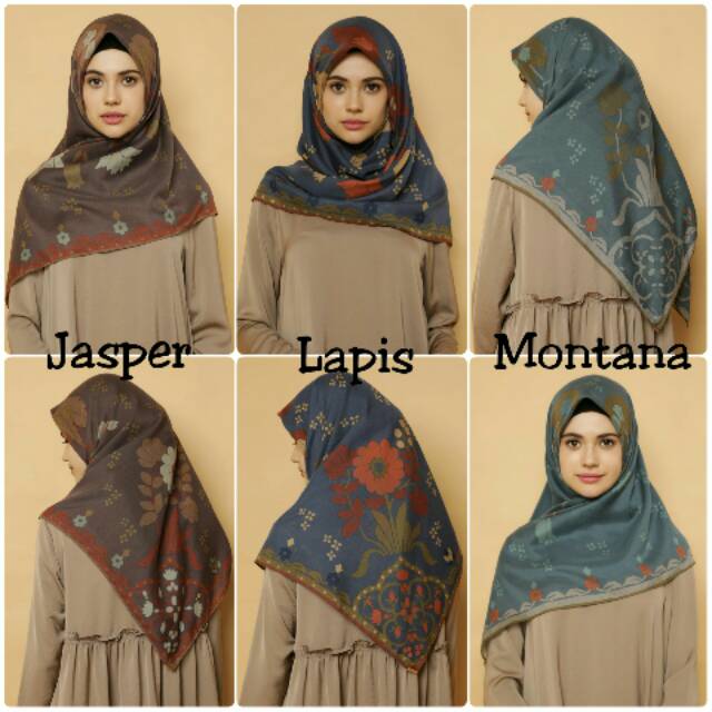 Janika Scarf by Kami Idea, Hijab Jilbab Wanita Segiempat