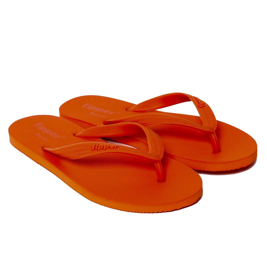 CUCI GUDANG Sandal Fipper Basic / Sendal Jepit / Sendal Pantai Orange