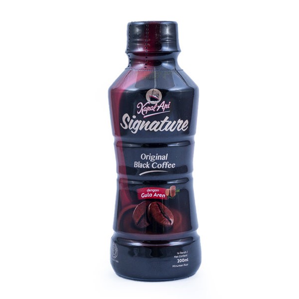 

KAPAL API Signature Black Coffee 200ml - Minuman Kopi Gula Aren Botol