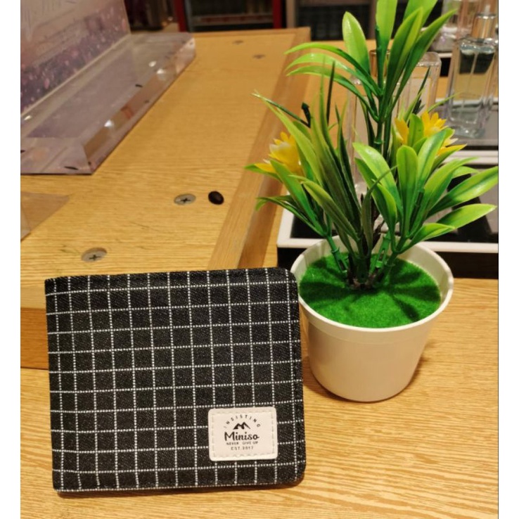 Miniso Men's Check Wallet