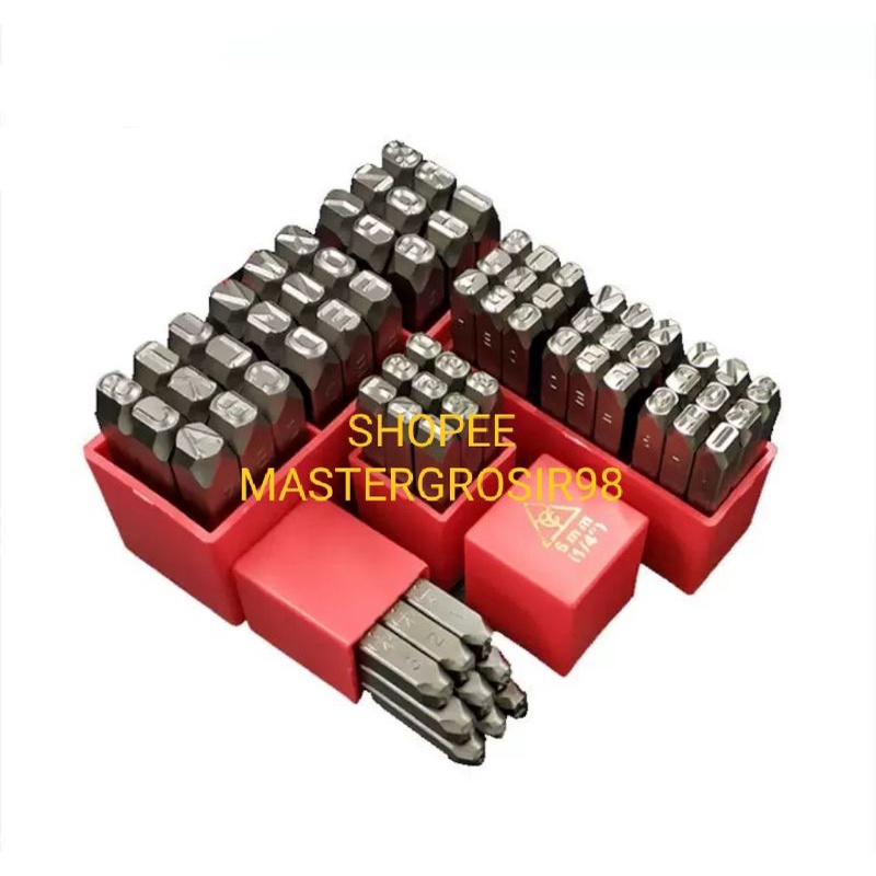 Mata Ketok Set Huruf Dan Angka 6mm