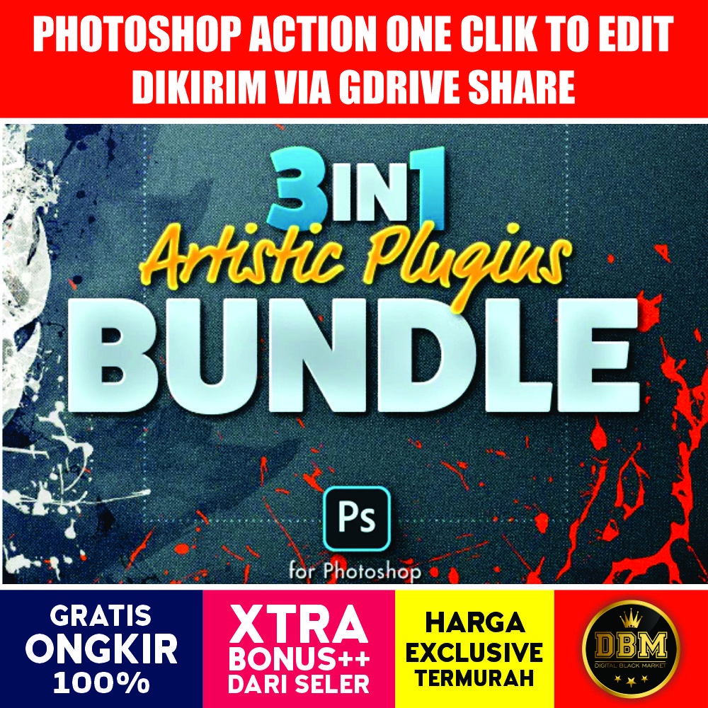 3 In1 Artistic Plugins Bundle For Photoshop