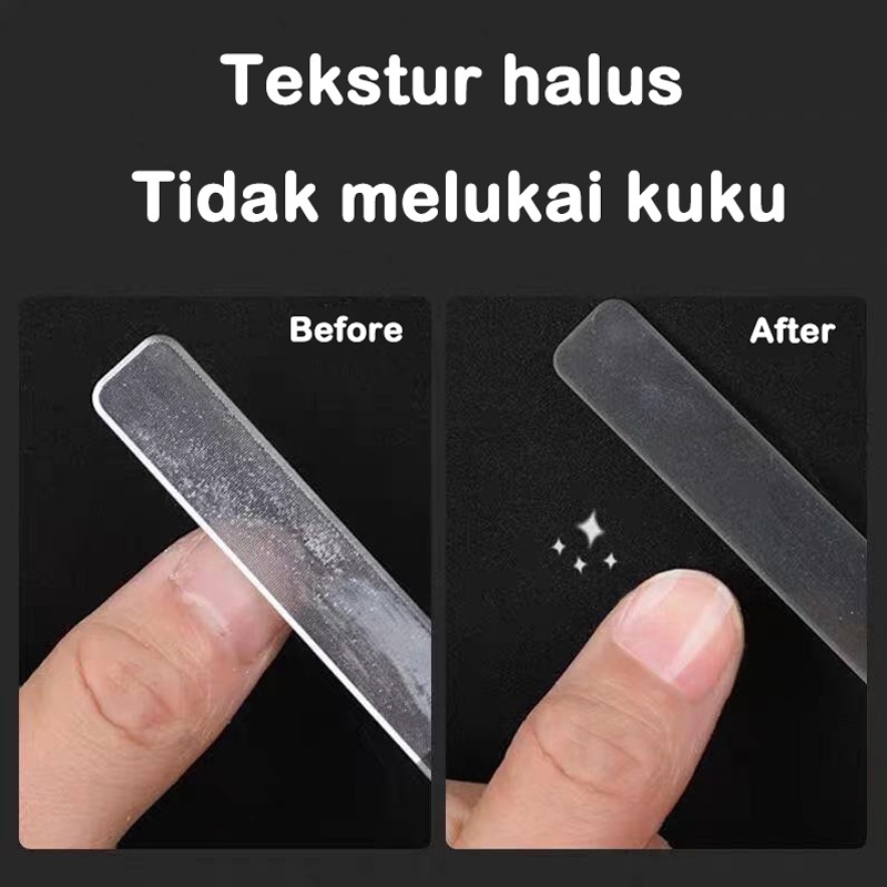 ALNECE Kikir kuku manicure pengkilap kaca asahan kuku nano nail file buffer shiner pedicure