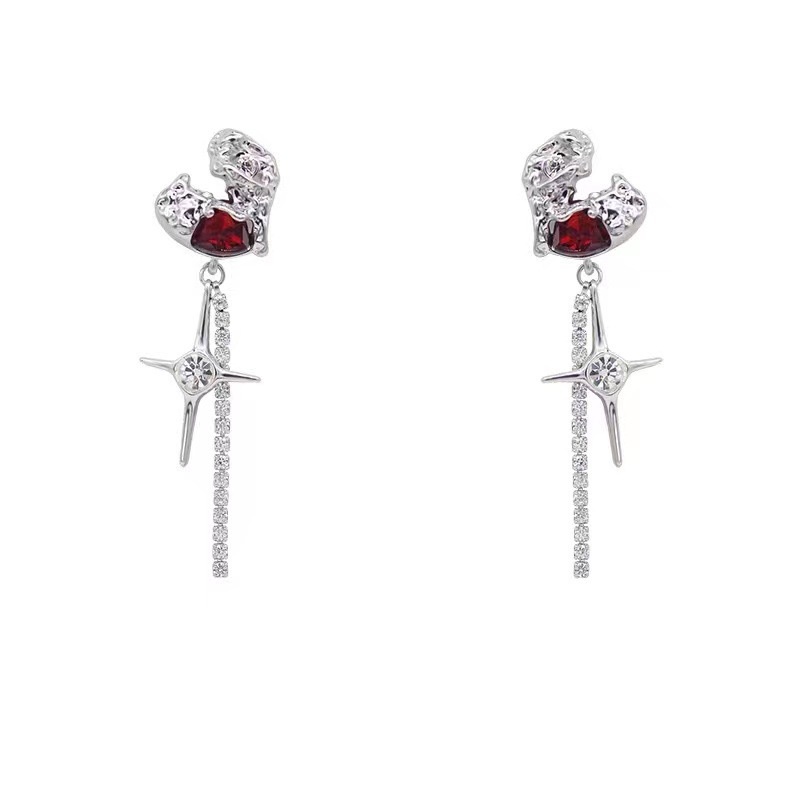 Anting Bentuk Hati Dan Bintang Gaya Harajuku