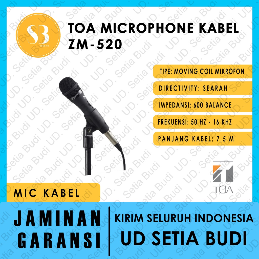 Microphone / Mic Kabel TOA ZM-520