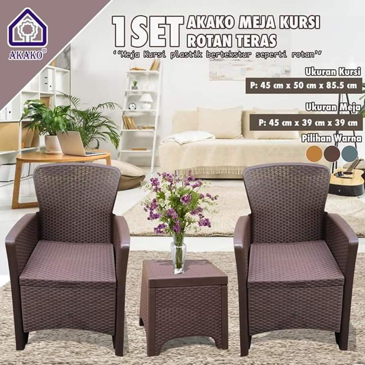 Set Kursi Teras Plastik Akako