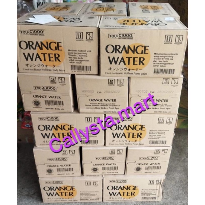 

You C 1000 Orange Water botol plastik isi 24 btl | Minuman