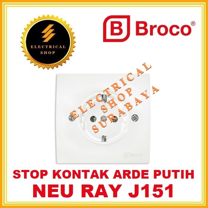 BROCO NEU RAY IB STOP KONTAK ARDE PUTIH J151 (HARGA GROSIR) J15155 NEURAY SOCKET INBOW TANAM