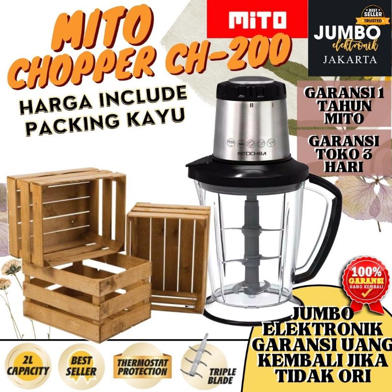 ( PACKING KAYU + ASURANSI ) Mitochiba Chopper CH 200 Original Garansi Resmi Mito Chopper CH 200 Chop