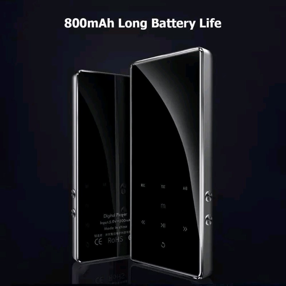 M1 MP4 MP3 Player 2.4Inc Touch Screen HiFi Sound Bluetooth Recording Voice Full Metal Body