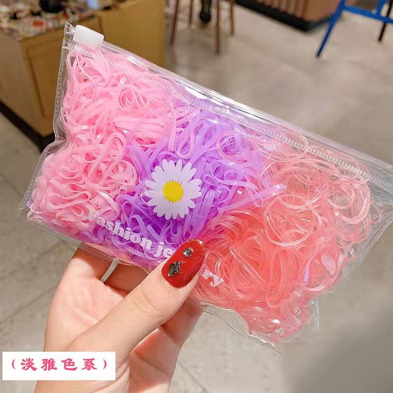 100 PCS Karet rambut Ikat Rambut korea Cewek Perempuan Anak Sekolah