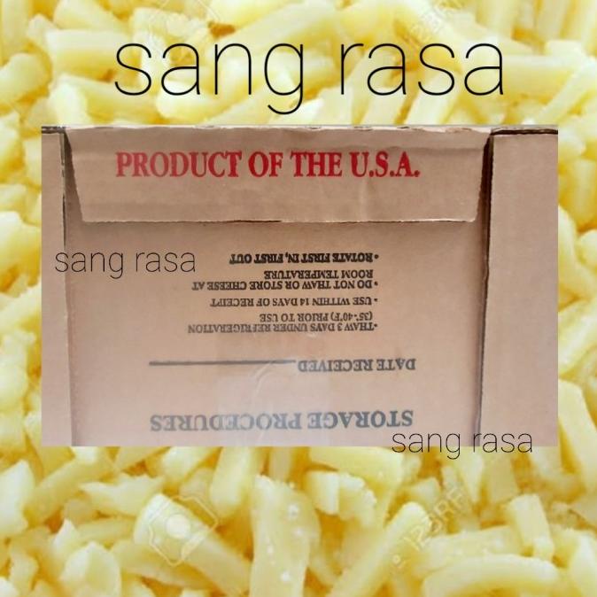 

(BISA COD) shredded mozzarella cheese 1kg. keju parut halal CUCI GUDANG Kode 335