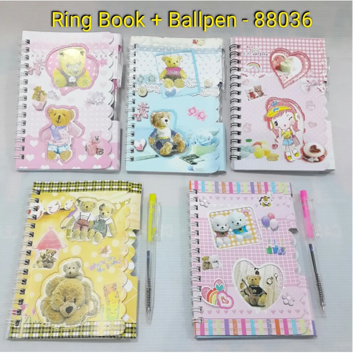 

Ring book / Buku tulis spiral/Agenda/Memo Fancy 88036 Notebook