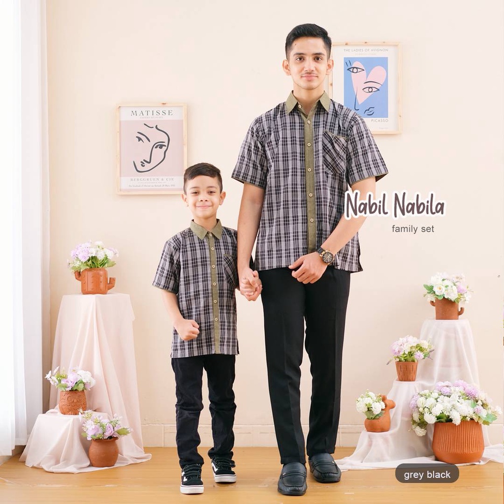 PROMO Nabil Kemko Kids Grey Black Kekinian By Riskirich