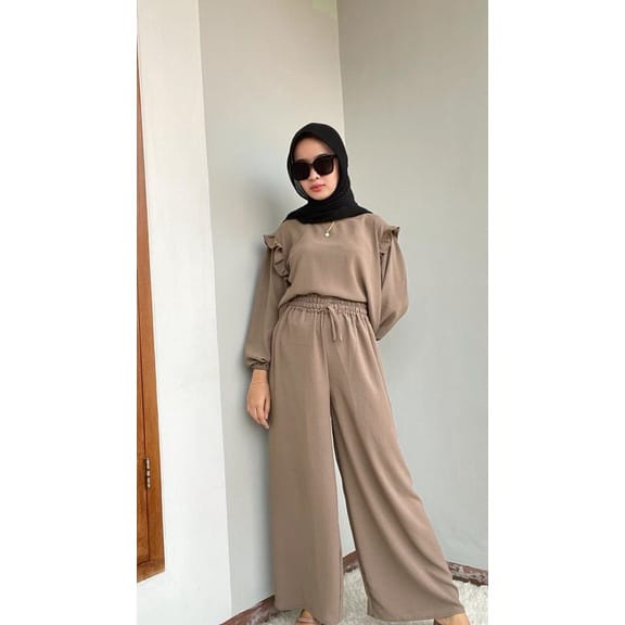 One Set Ruby Crinkle AirFlow-RUBY SET MOCCA LD106