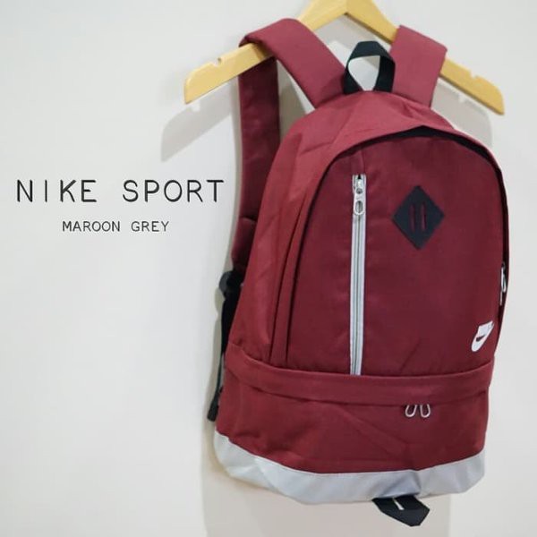 tas ransel pria NIKE merah maron