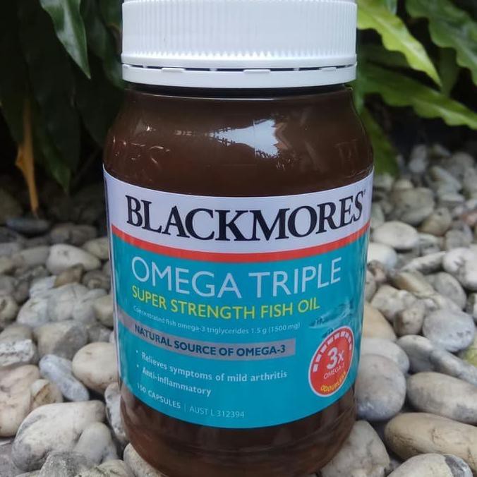 blackmores omega 3 triple concentrated odourless fish oil minyak ikan TERLARIS