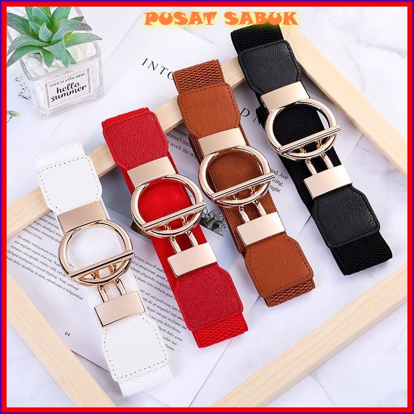 Ikat Pinggang Wanita Obi Sabuk Karet Women Belt Fashion Gesper Cewek Korea Oby Import Cantik Murah