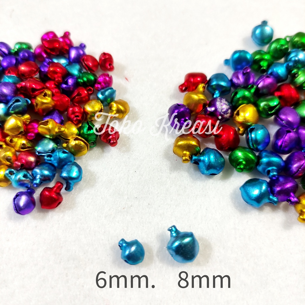 (Per Pcs) Lonceng warna pastel / Lonceng Kucing / Kelintingan / Bel 5mm 8mm