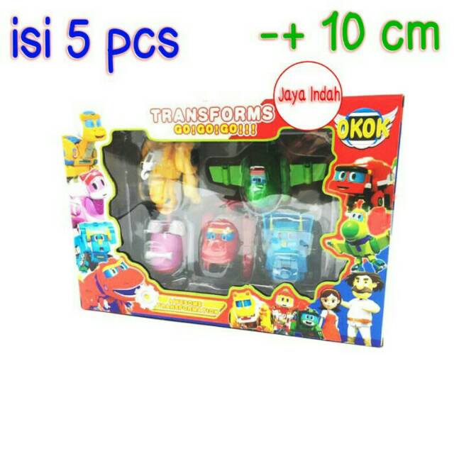 Robot gogo dino 1 seri isi 5 bisa berubah jadi dino dan mobil okok transformer transforms