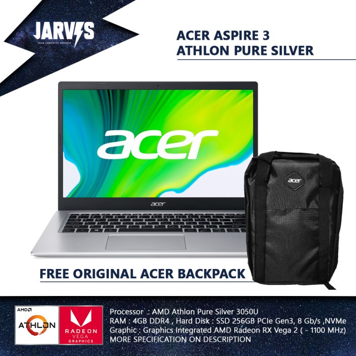 ACER ASPIRE 3 A314 AMD Athlon Silver Pure 3050U 4GB RAM 256 SSD