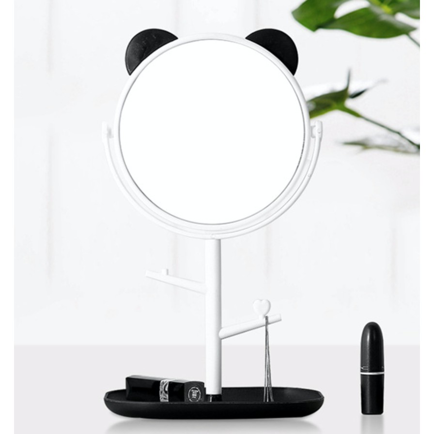 Adda Home - Kaca Cermin Makeup Meja Bentuk Bulat Motif Kuping Standing Mirror