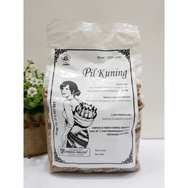 Jamu Pil Kuning Kemasan Baru Original BPOM ( Peluntur Lemak , Diet & Kolestrol ) - Sabdo Palon ( 1 k