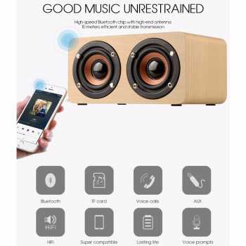 Desktop Bluetooth Speaker Stereo Subwoofer W5 / Speaker Kayu Bluetooth Speaker Bluetooth Bass / Speaker Bluetooth Desktop Subwoofer W5 Bahan Kayu Desain Elegan / Speaker Portable Bluetooth Shock Bass Kuat / Speaker Bluetooth Subwoofer Bass Speaker Aktif