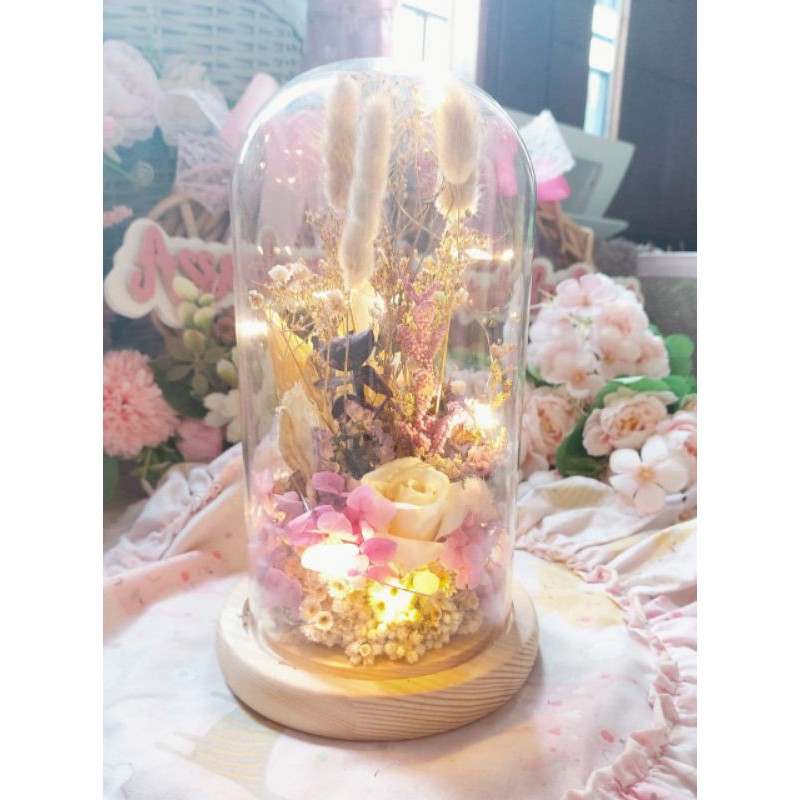 Glass dome - Dried Flower / Glass dome / Glass Flower